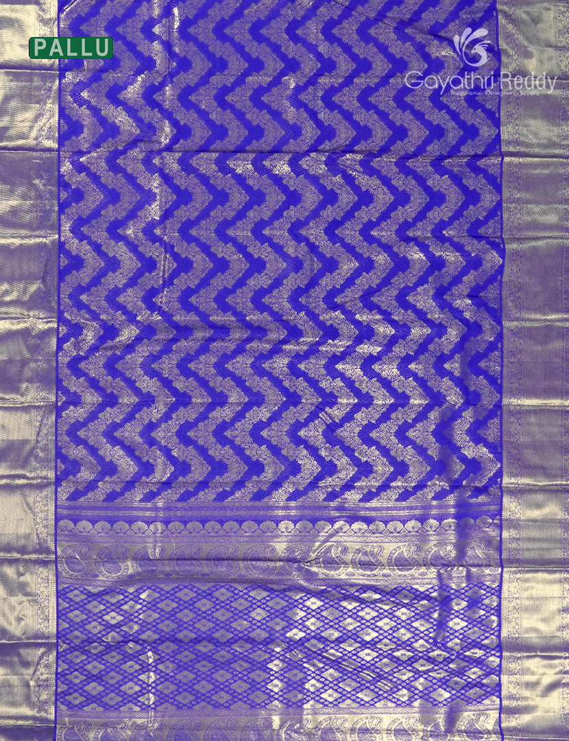 Semi Kanchipuram Silk Saree in Deep Purple