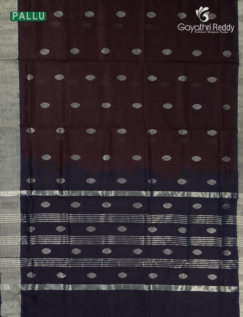 Pure Arani Sico Saree in Deep Brown