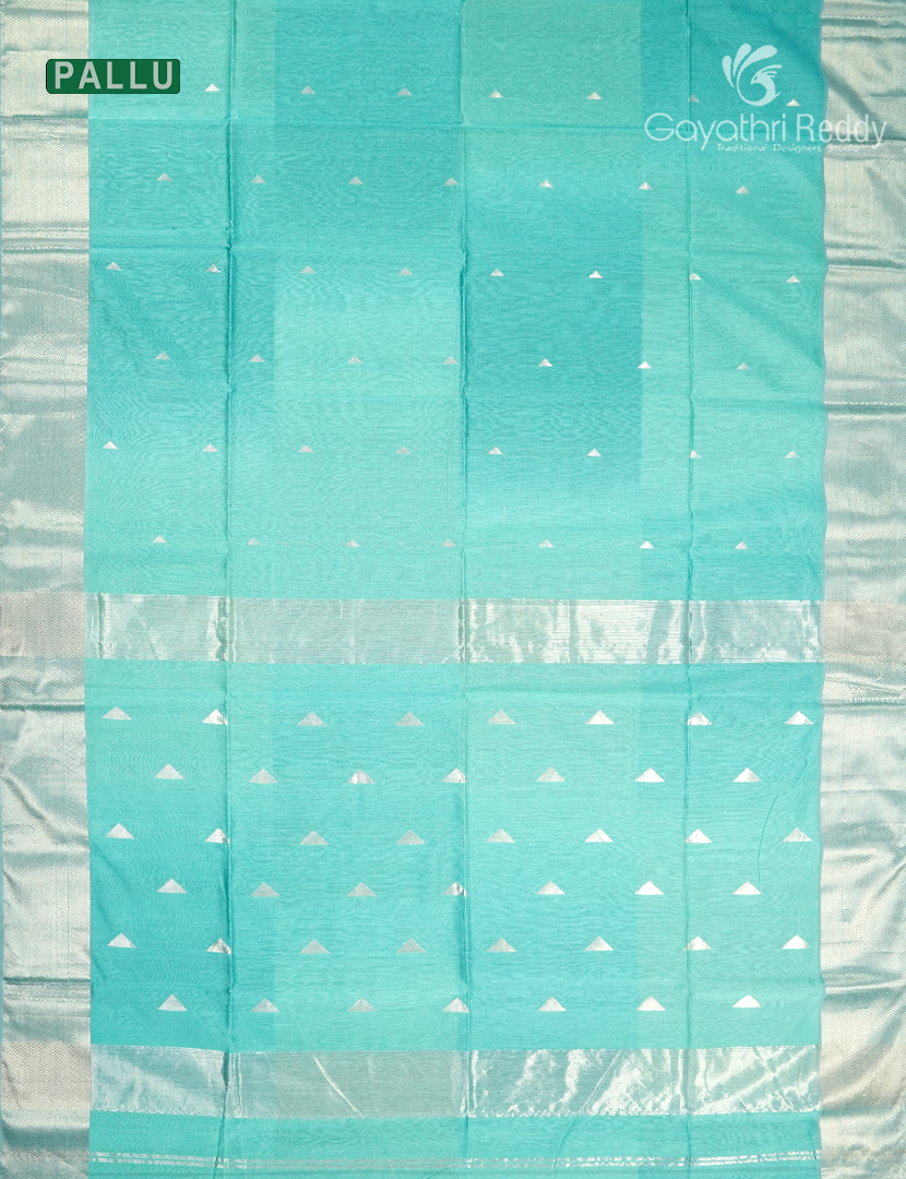 Pure Chanderi Sico Saree in Pastel Blue