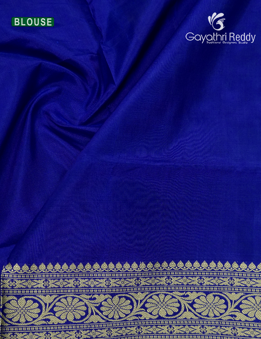 Pure Banaras Katan Silk Saree in Deep Blue