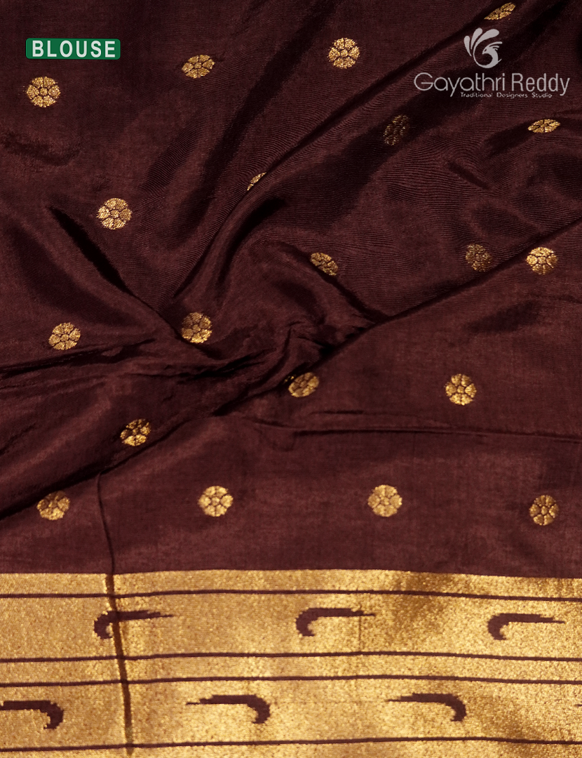 Pure Satin Silk Saree in Brown