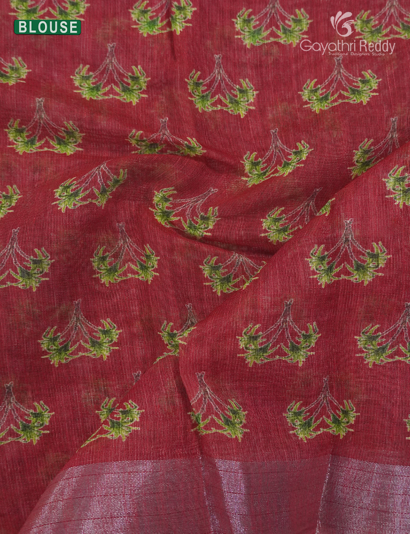 Pure Linen Saree in Light Yellow