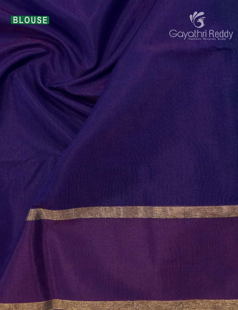 Kanchipuram Sico Saree in Grey and Purple