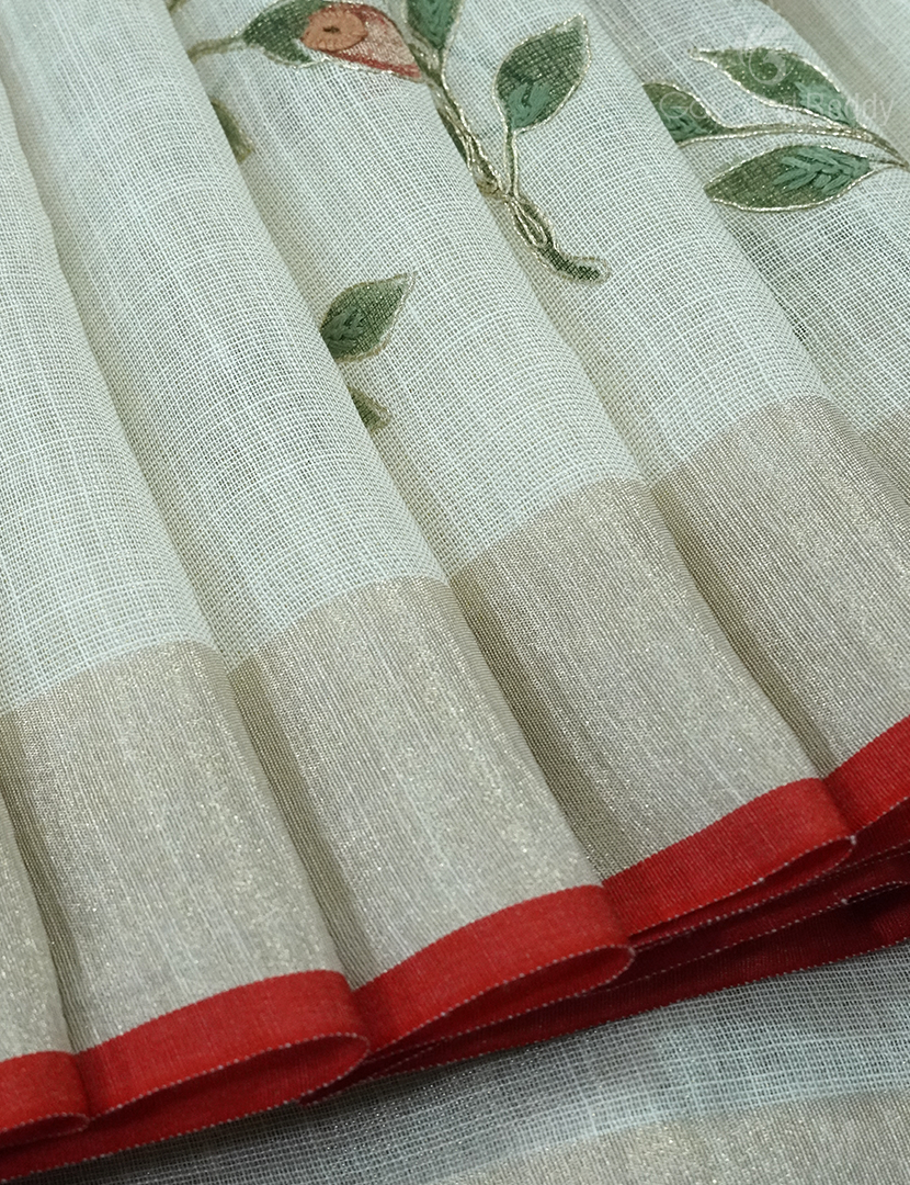 PURE LINEN SAREE-L1355