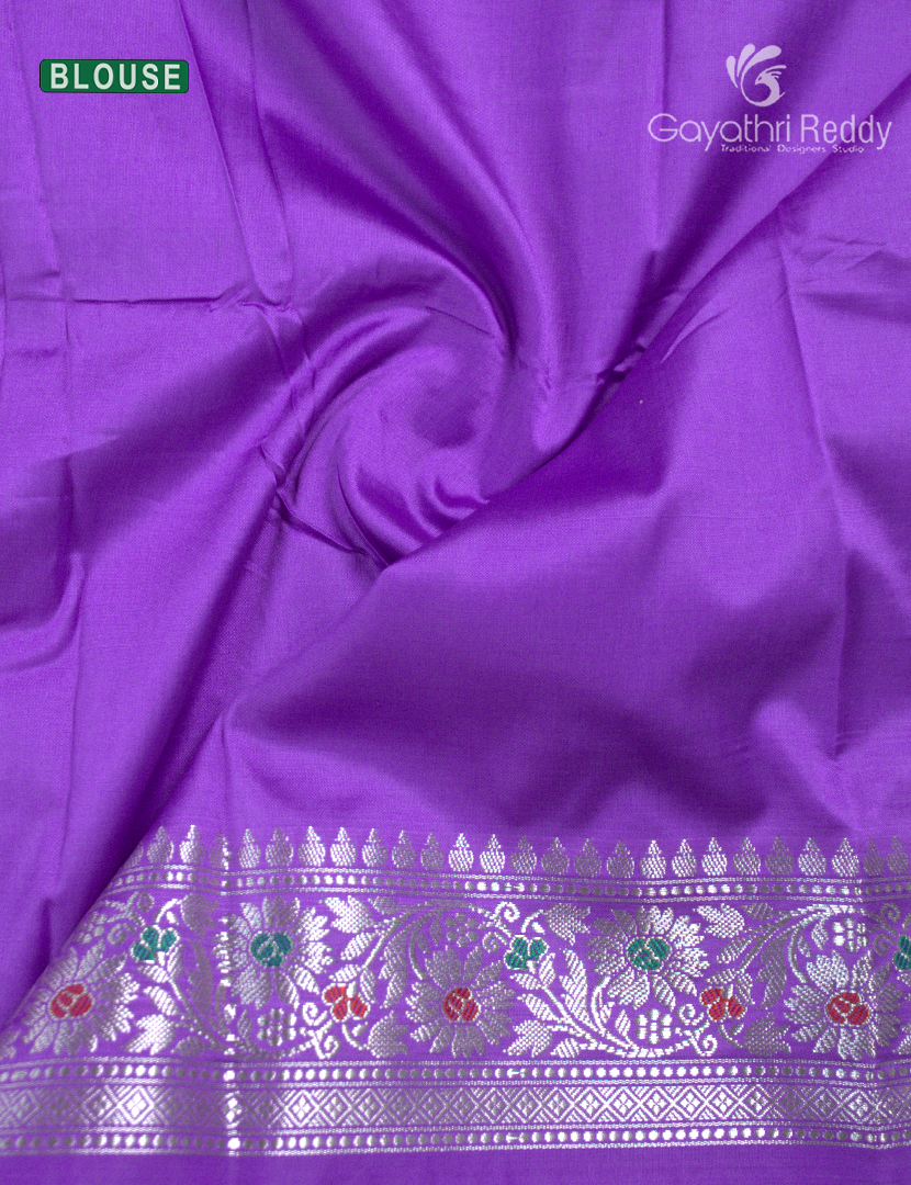 Semi Banaras Katan Silk Saree in Lavender