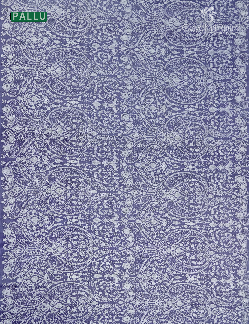 Pure Desi Tussar Fancy Saree in Deep Denim Blue