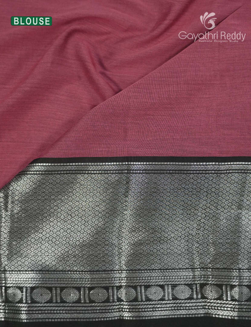 Pure Narayanpet Cotton Saree in Deep Onion Pink