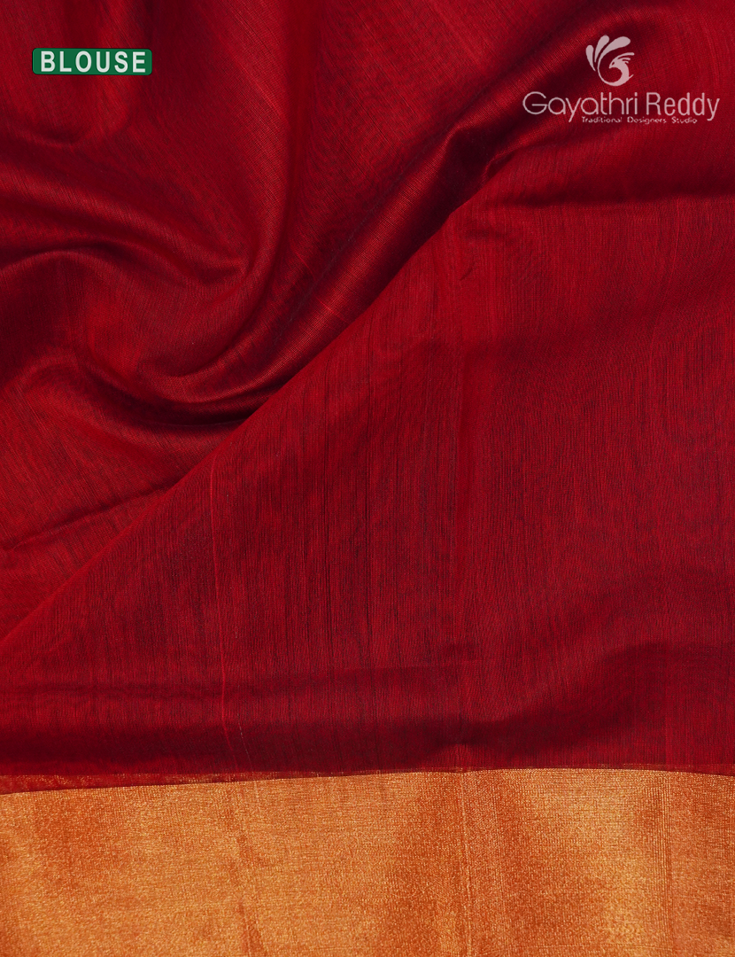 Pure Chanderi Sico Saree in Olive Green