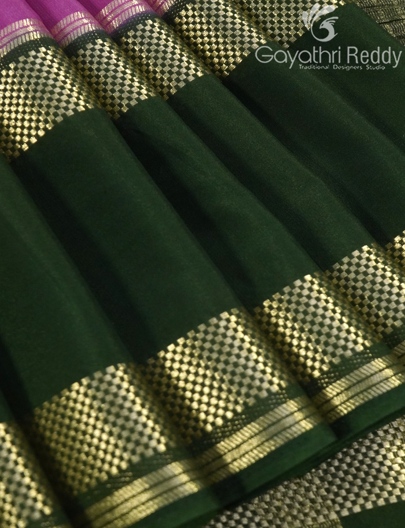 SEMI MYSORE CRAPE SAREE-SMC356