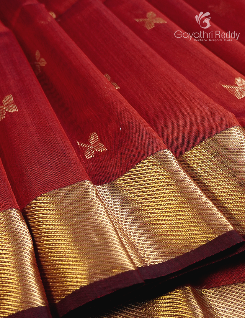PURE CHANDERI BUTTA SAREES -CPS1185