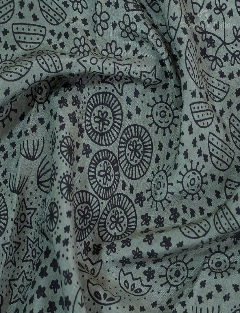 PURE KALAMKARI  KADI  SILK -KKS11