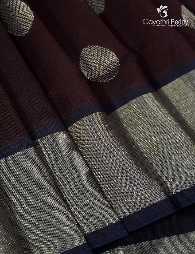 Pure Arani Sico Saree in Deep Brown