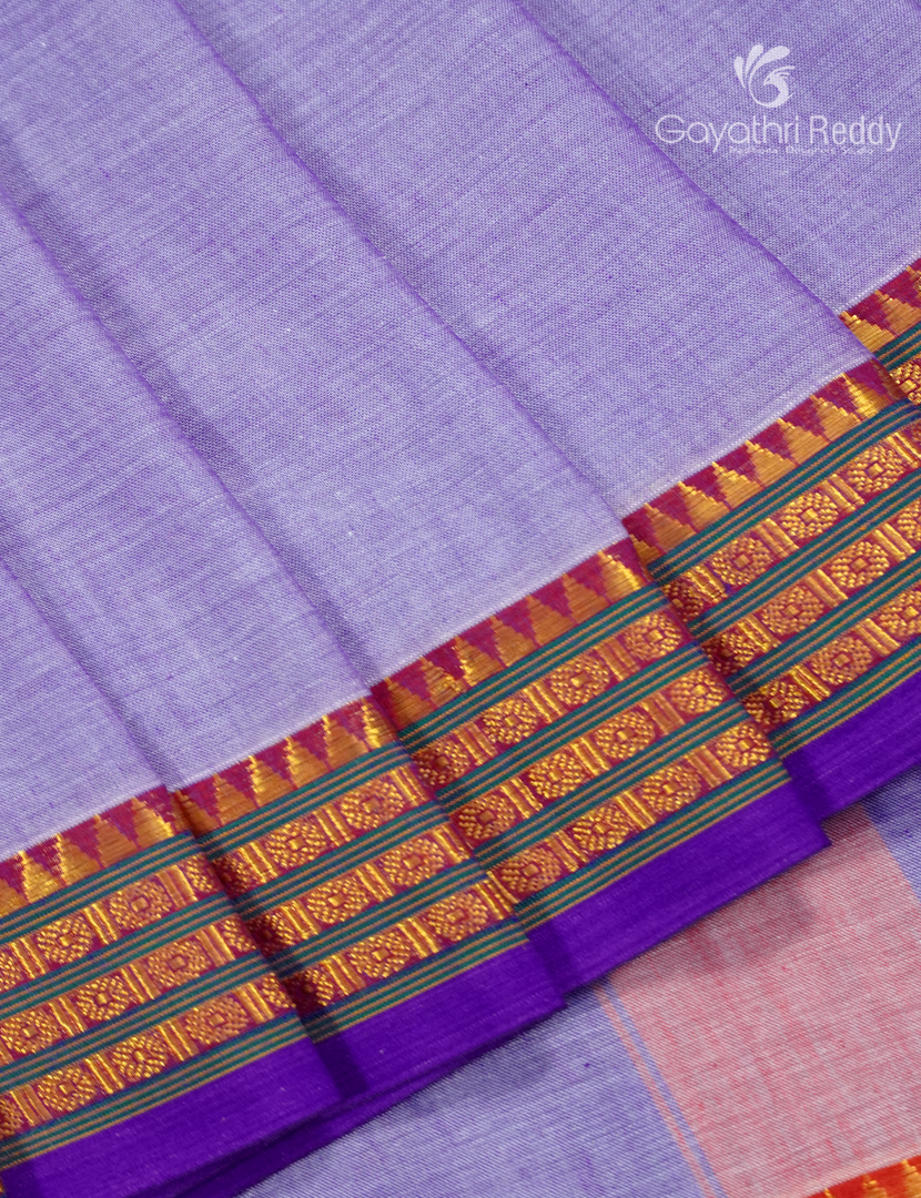 Pure Narayanpet Cotton Saree in Lavender