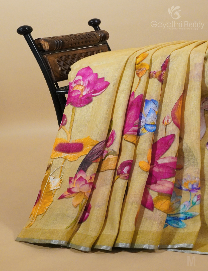 PURE LINEN SAREE-L1327