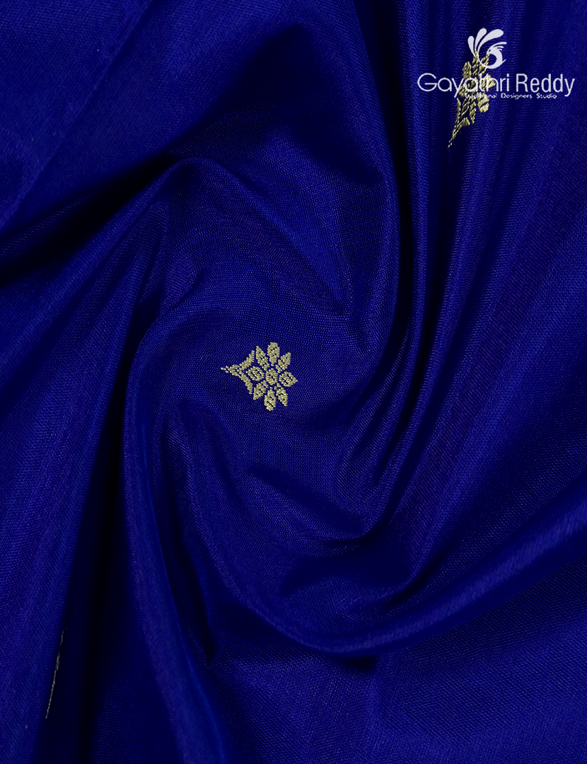 Pure Banaras Katan Silk Saree in Deep Blue