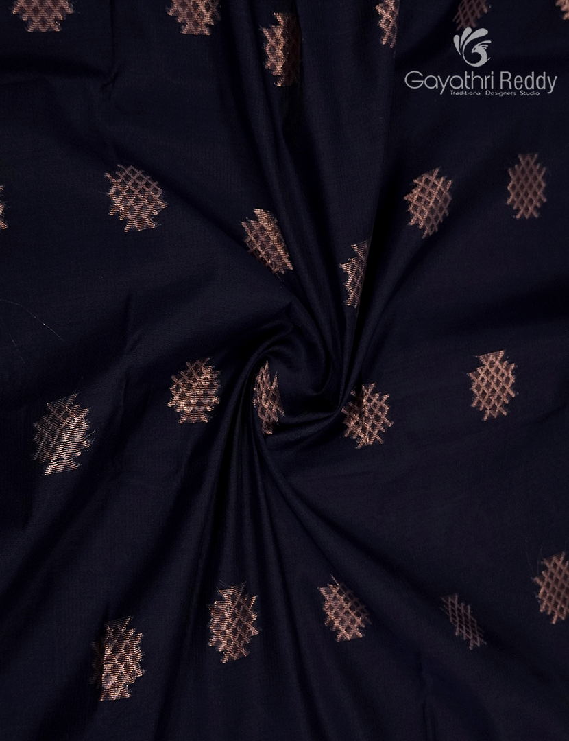 Kanchipuram Sico Saree in Black and Brown