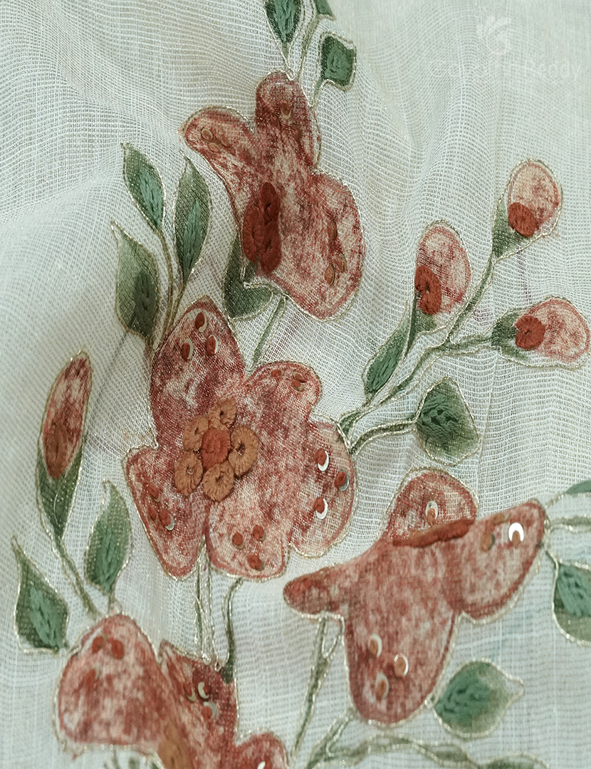 PURE LINEN SAREE-L1355