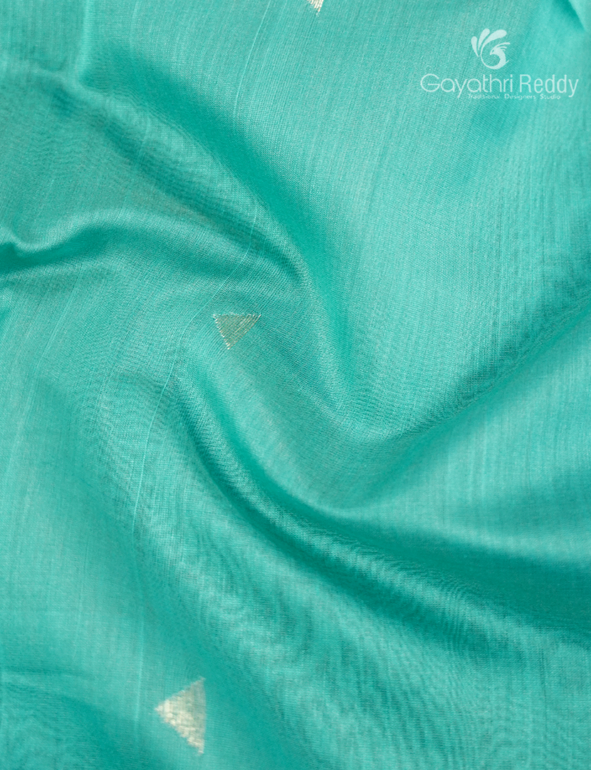 Pure Chanderi Sico Saree in Pastel Blue