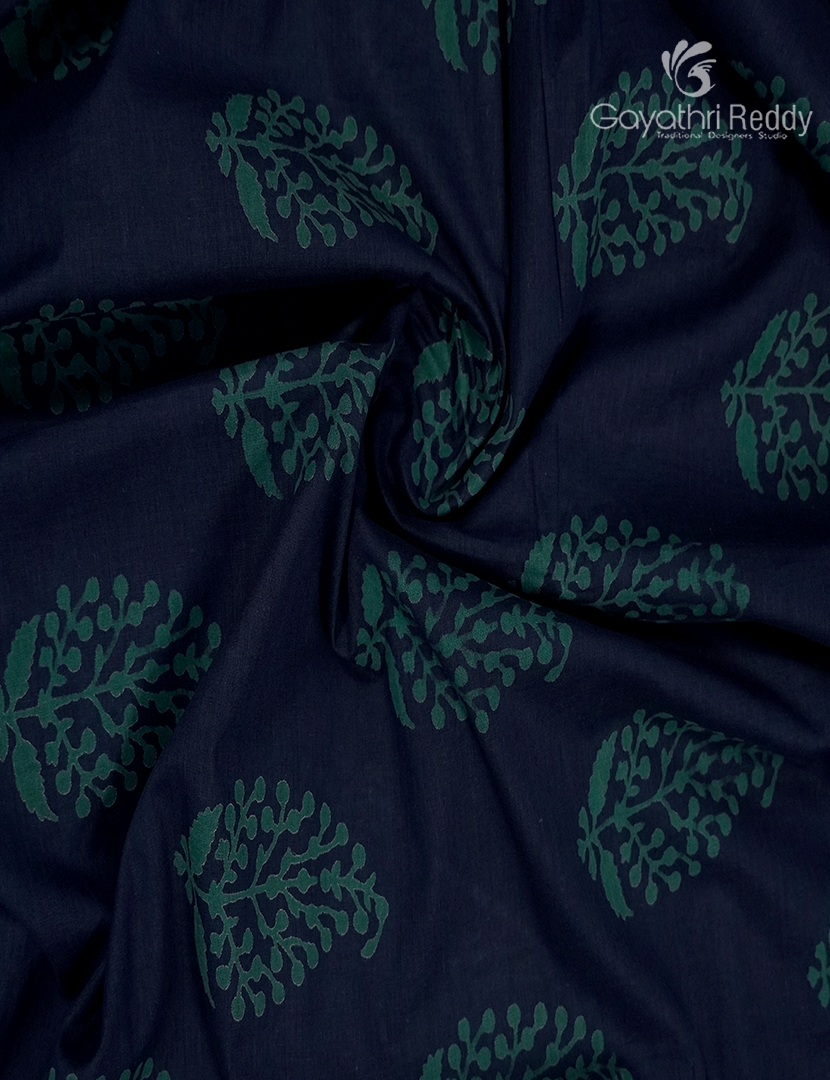 Vidharbha Cotton Saree in Indigo Blue