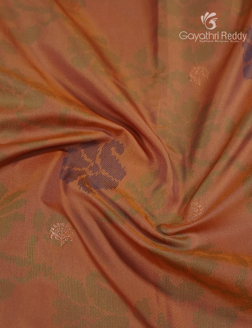 Semi Kanchipuram Art Silk Saree in Deep Mustard