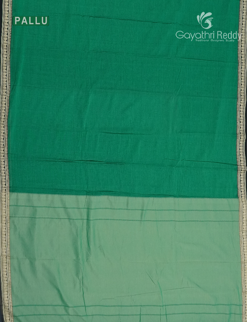 Pure Narayanpet Cotton Saree in Sea Green