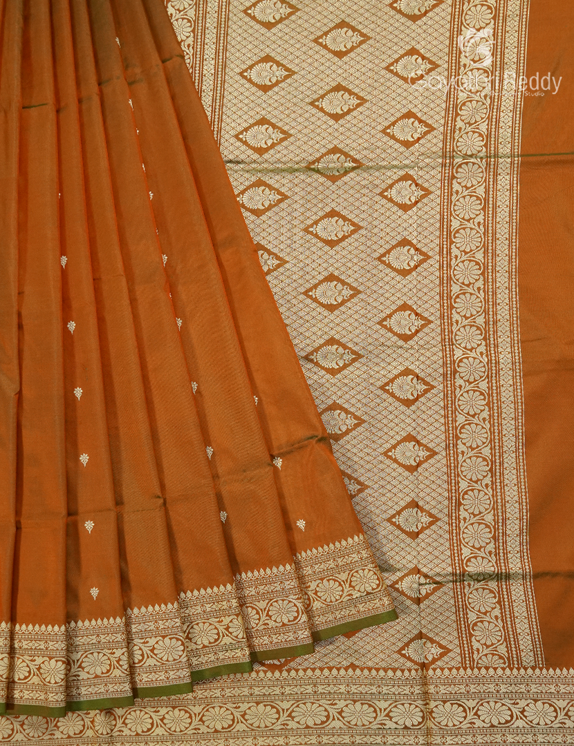 Pure Banaras Katan Silk Saree in Deep Mustard