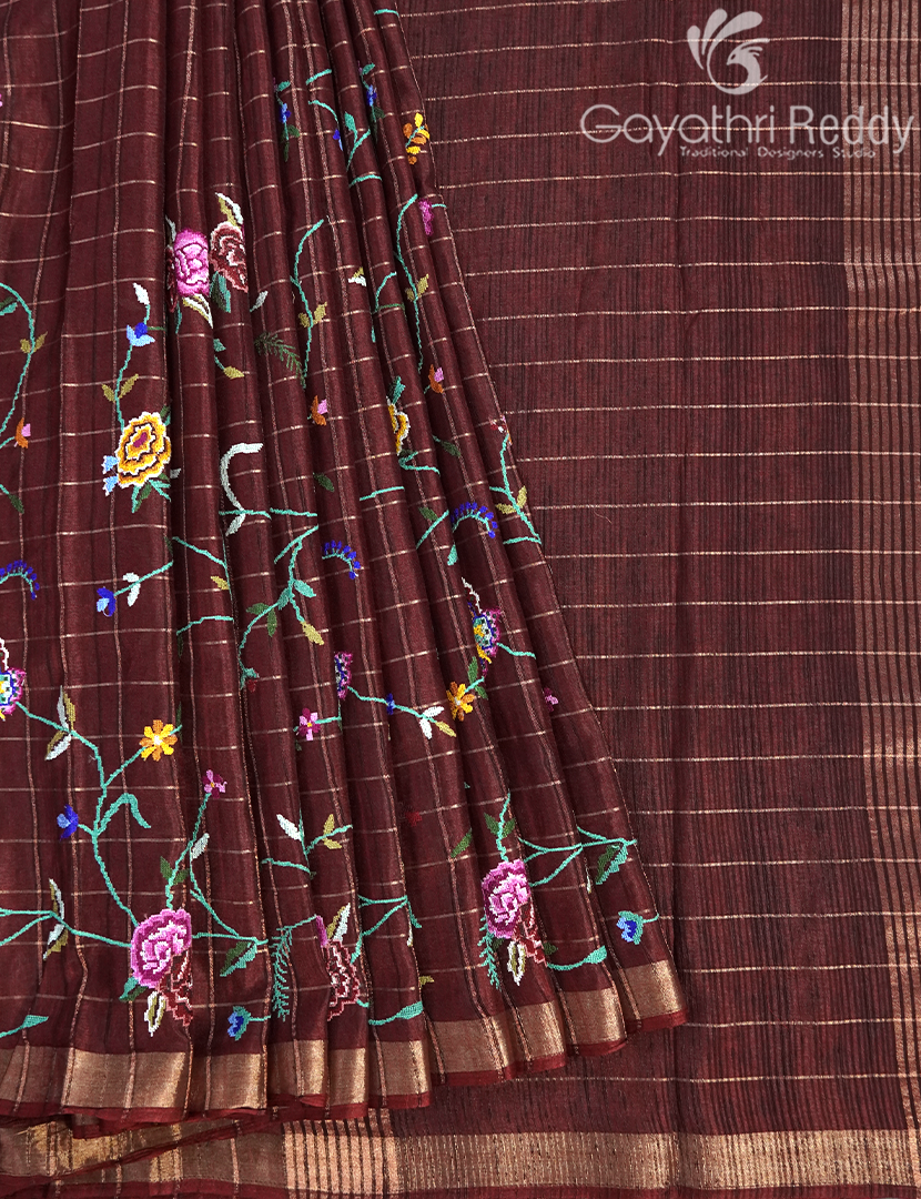 KHADI SILK WORK SAREE-KSW10