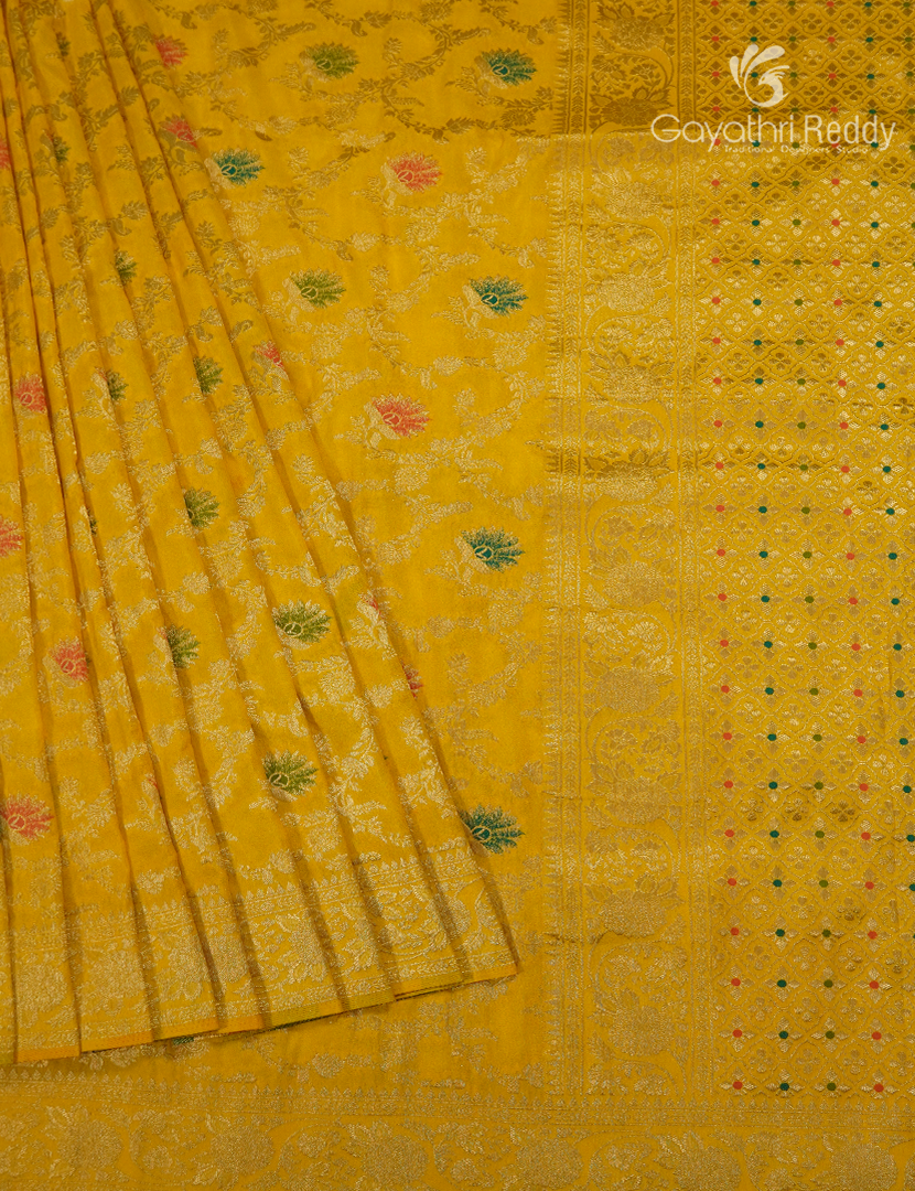 Banaras Georgette Saree in Yellow