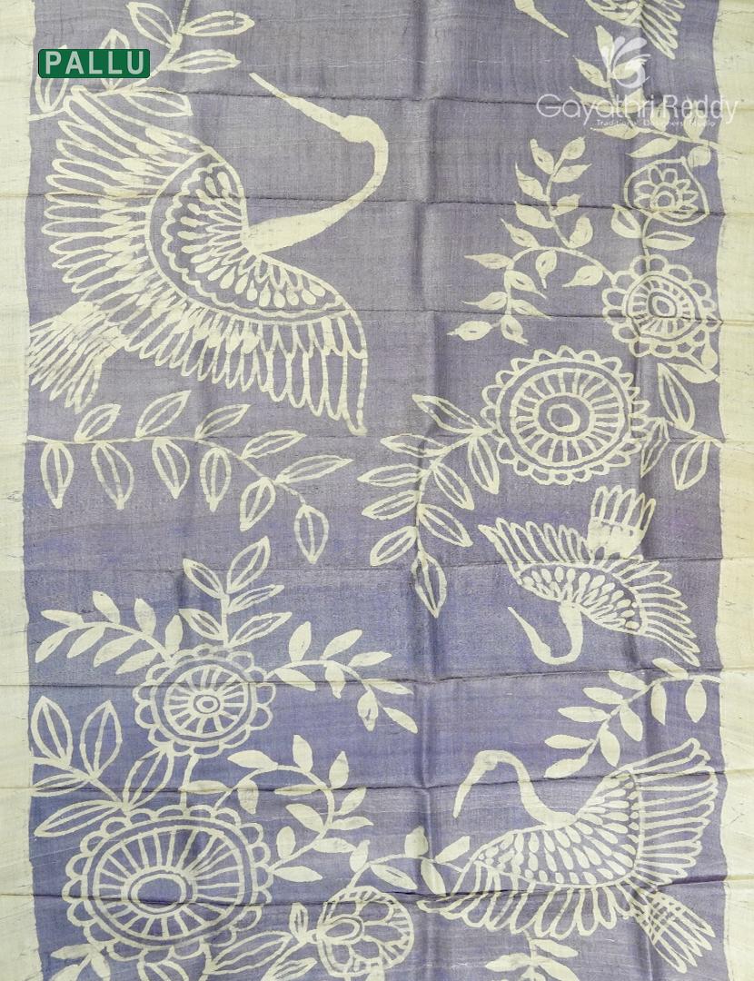 PURE DESI TUSSAR PRINTED SAREE-TS1588