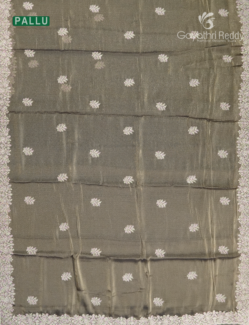 Fancy Saree in Olive Grey