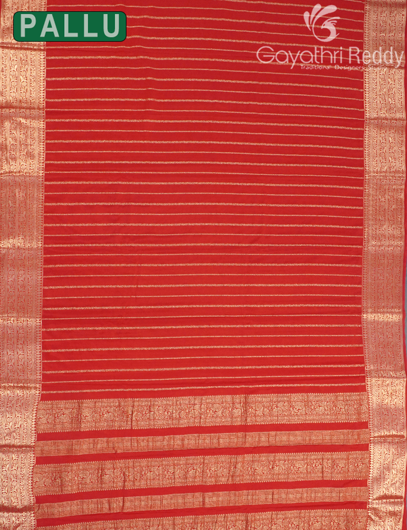 SEMI MYSORE CRAPE SAREE-SMC357