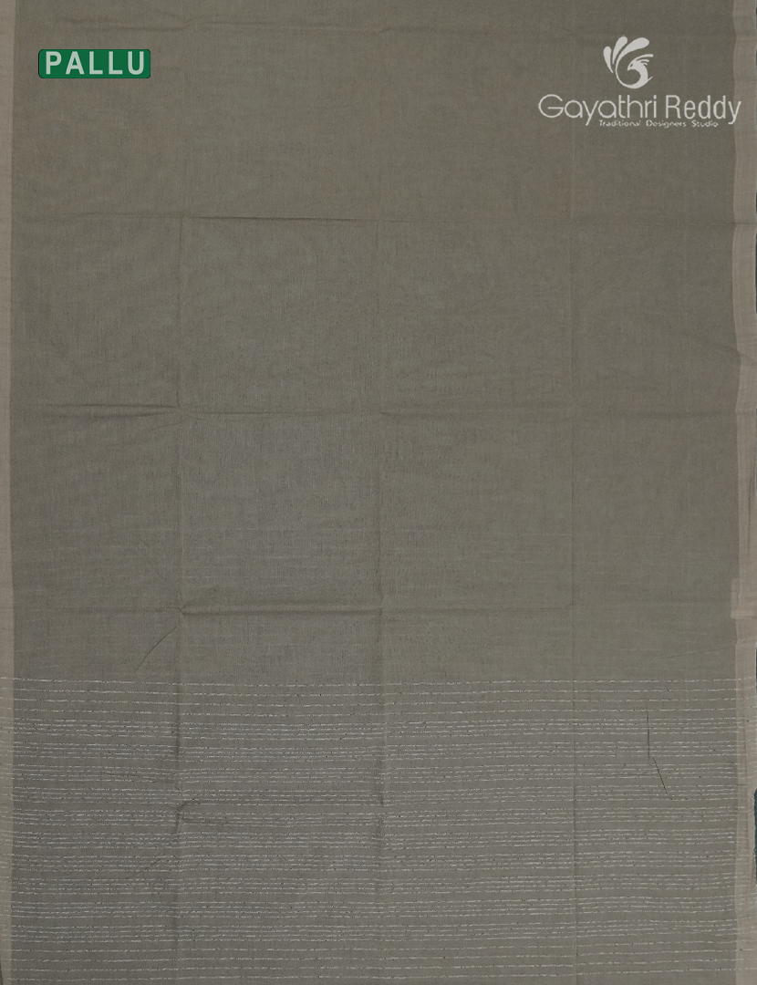 Pure Handloom Cotton Saree in Grey