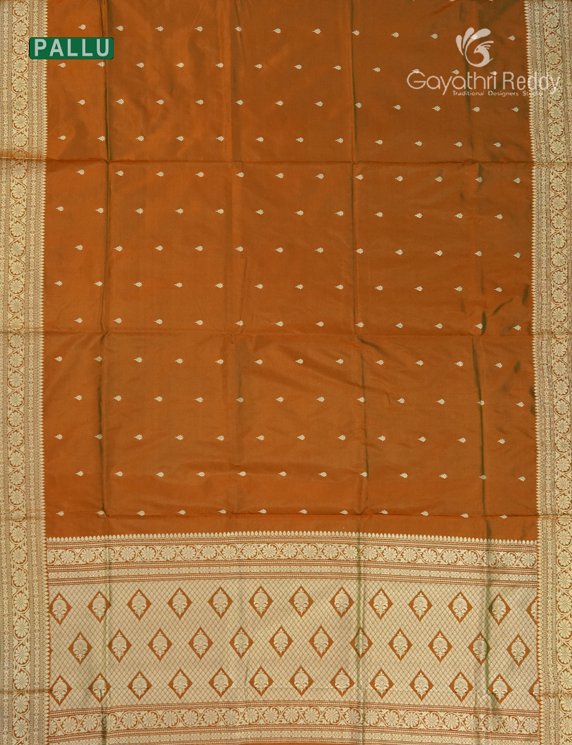 Pure Banaras Katan Silk Saree in Deep Mustard
