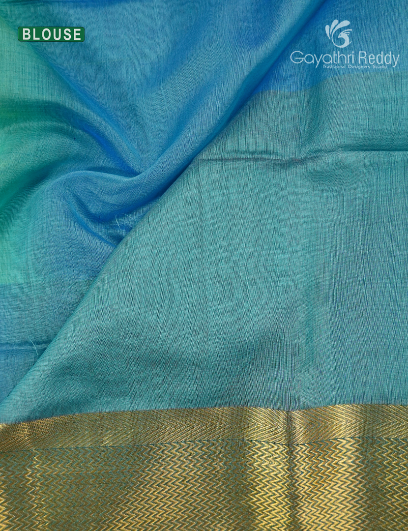 Pure Chanderi Sico Saree in Pastel Sea Green