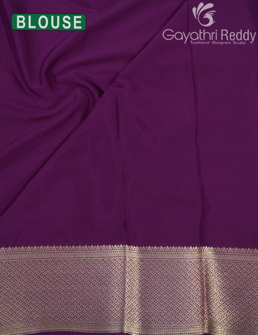 SEMI MYSORE CREPE SAREE-SMC317