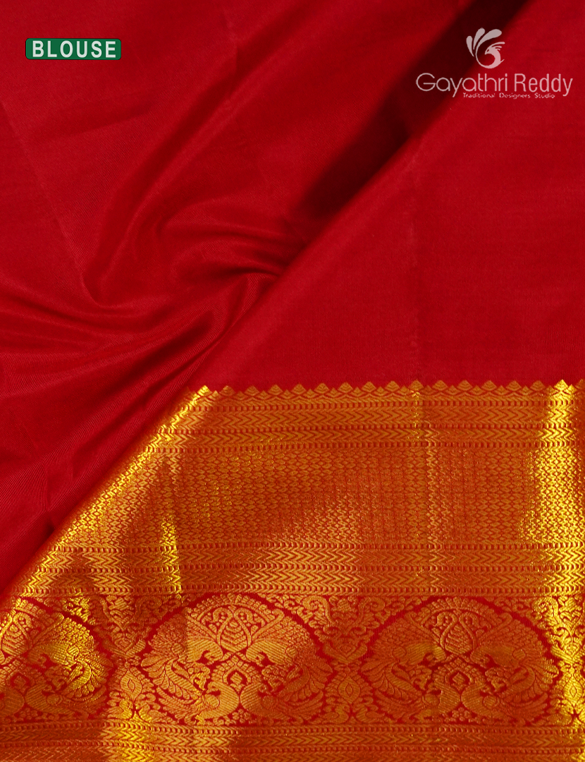 Pure Kanchipuram Bridal Silk in Pastel Pink and Red