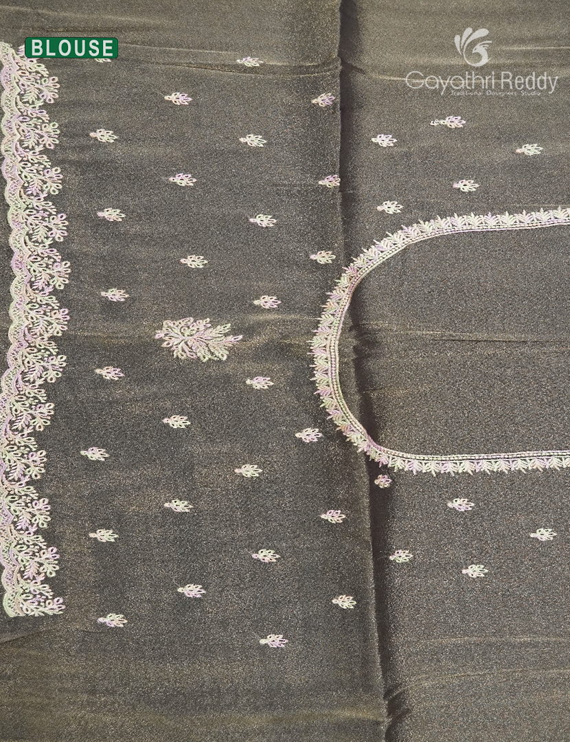 Fancy Saree in Olive Grey