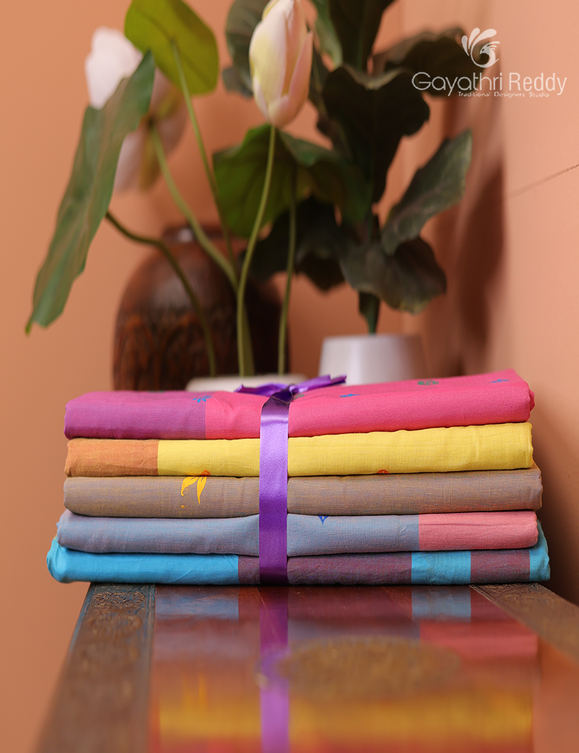 Silk Cotton Sarees Combo ( Set of 5 )