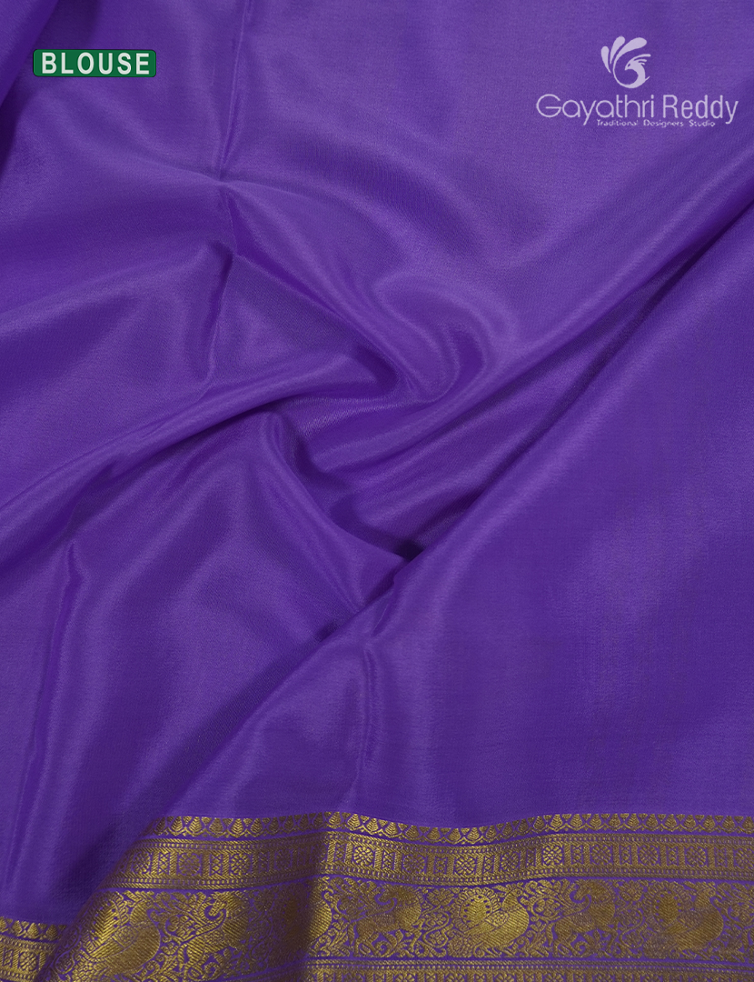 Pure Mysore Silk Saree in Purple