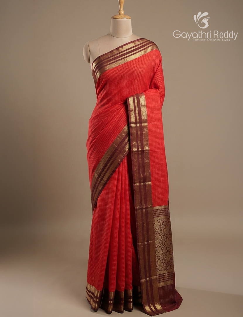 Semi Mysore Crepe Saree-SMC630