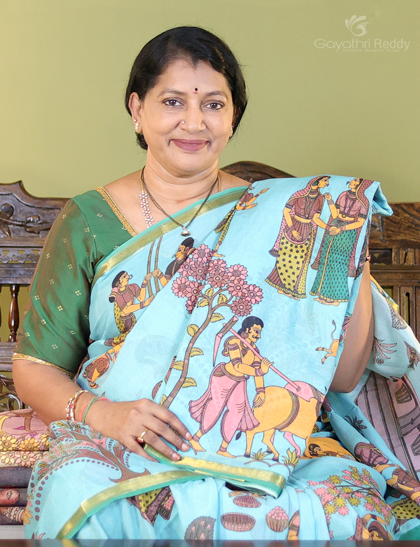 PURE KALAMKARI KADI COTTON-KKC1