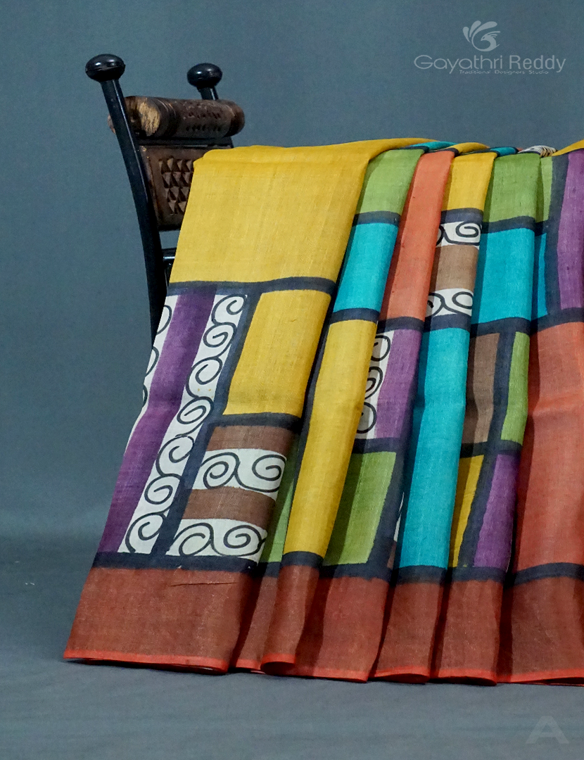 PURE DESI TUSSAR HAND PAINTED-TS827