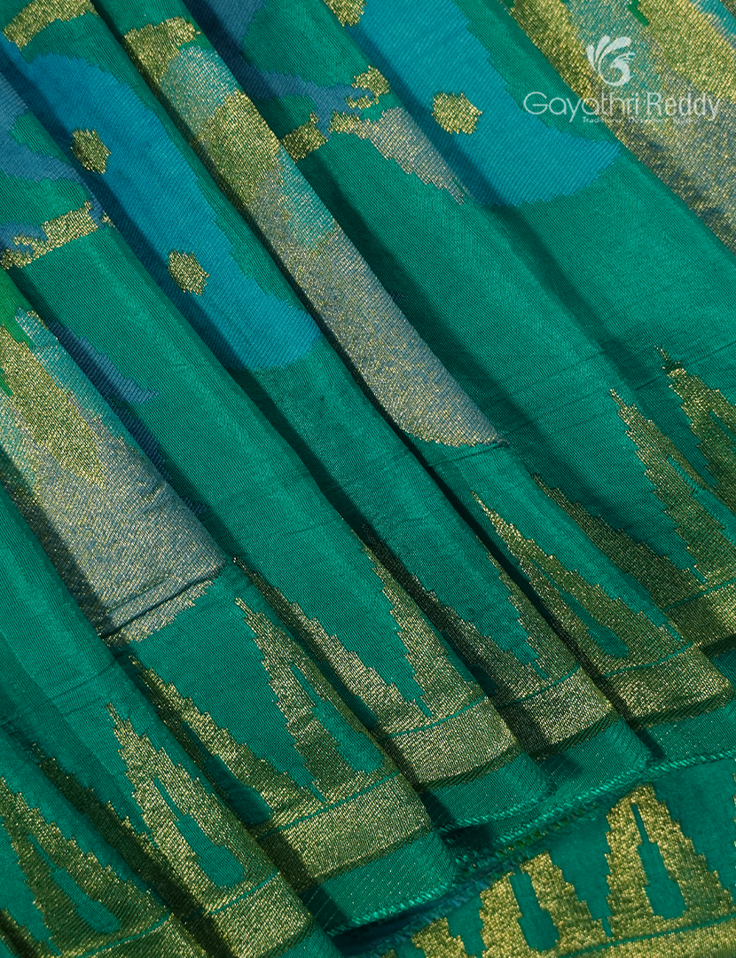 Pure Satin Silk Saree in Sea Foam Green