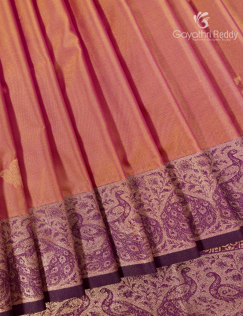 Semi Kanchipuram Art Silk Saree in Peach