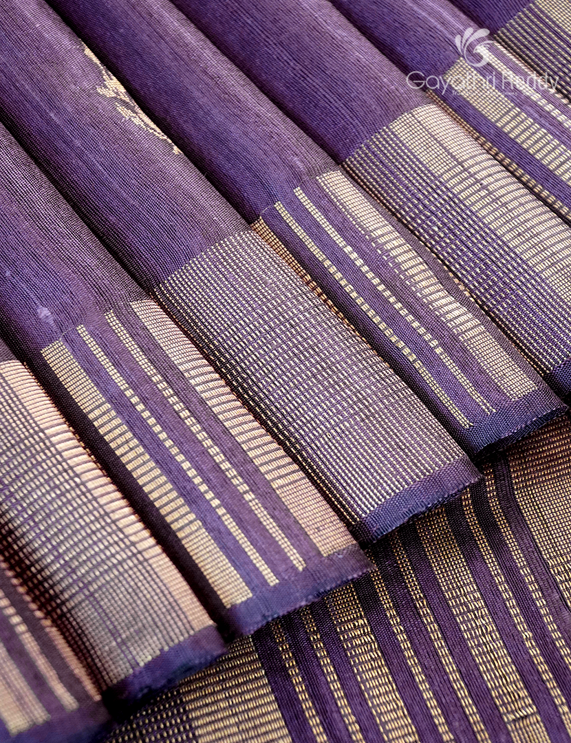 Pure Khadi Pattu Sarees in Violet