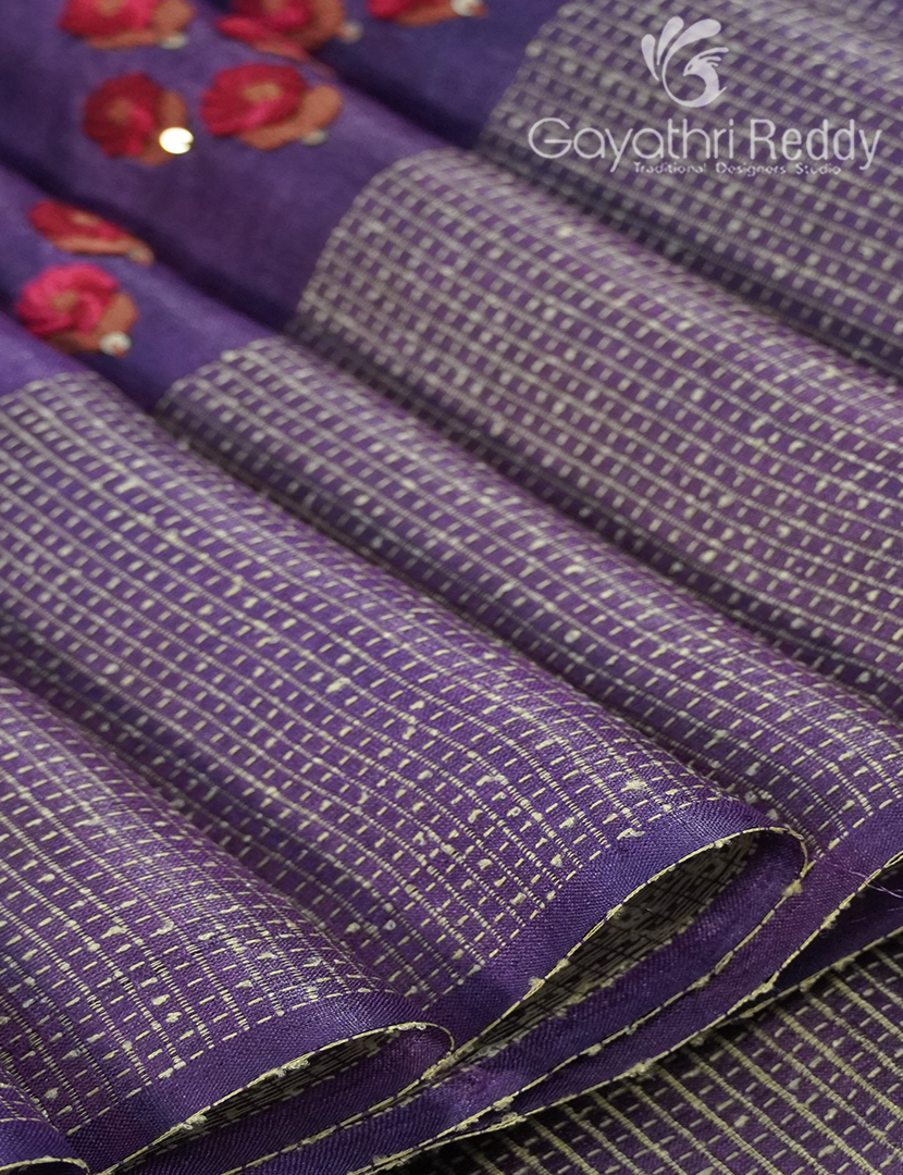 PURE DESI TUSSAR HANDWORK SAREE-TS1577