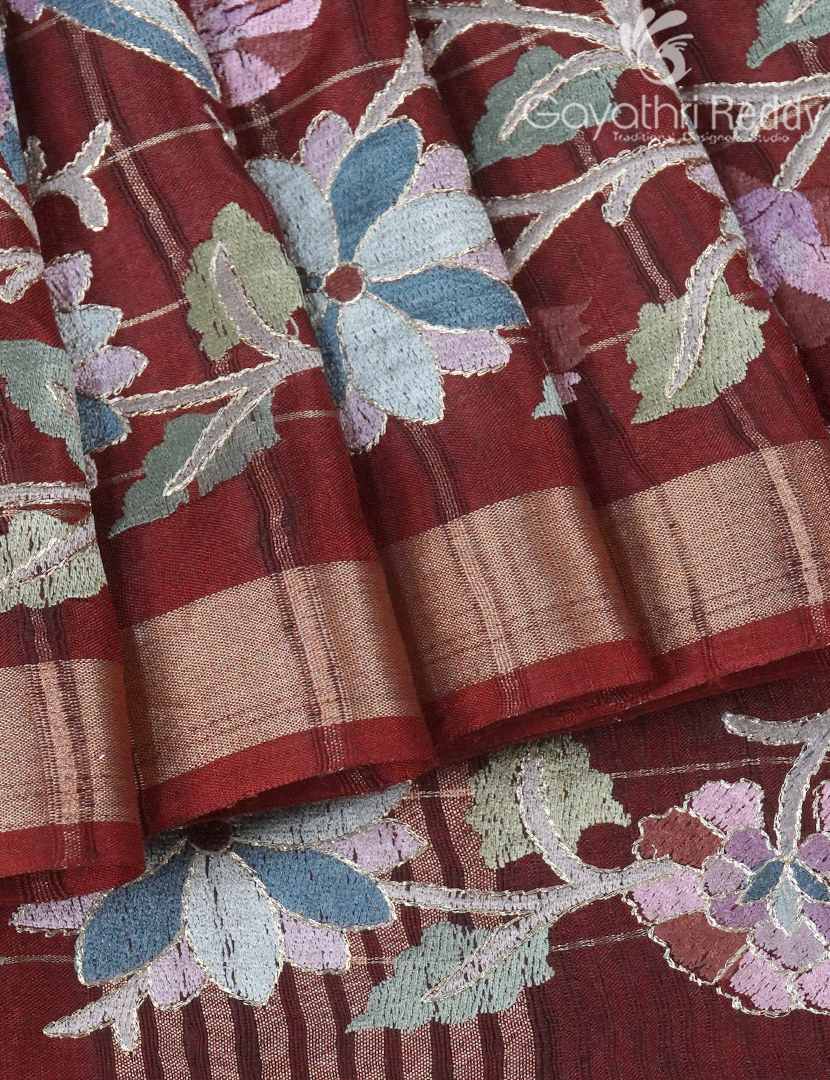 KHADI SILK WORK SAREE-KSW70