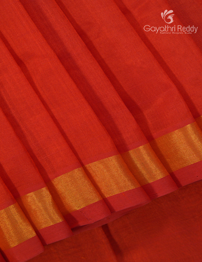 Pure Arani Sico Saree in Orange
