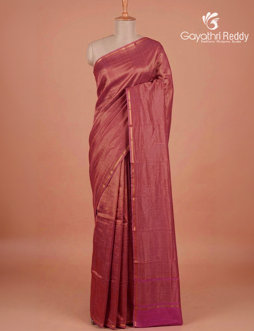 Pure Tissue Saree in Pink