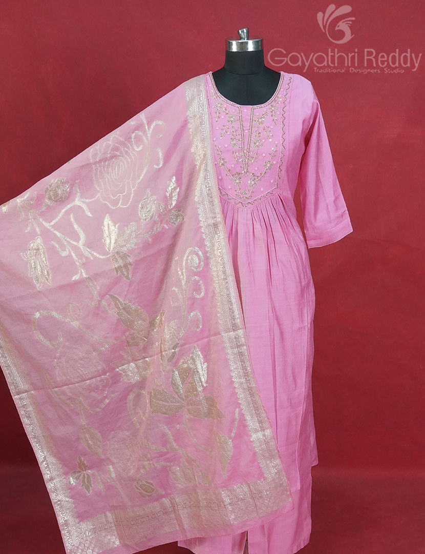 READYMADE DRESS SET(3PC)-KDS1225